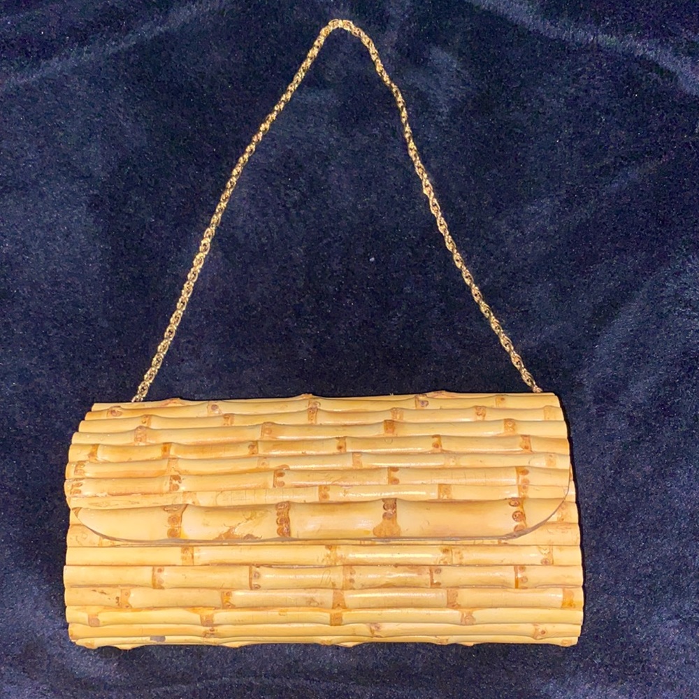 Ann Taylor bamboo purse with chain. Great condition.